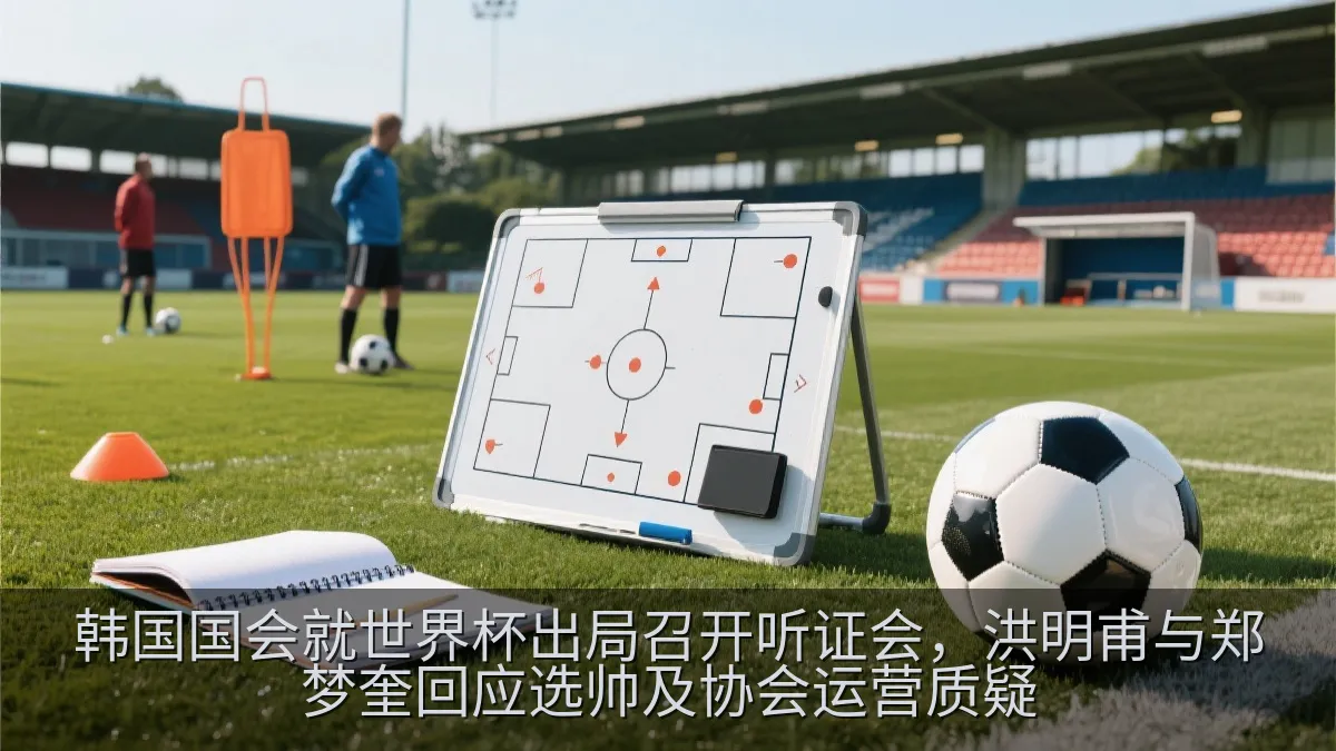 足球训练场上的战术板与足球